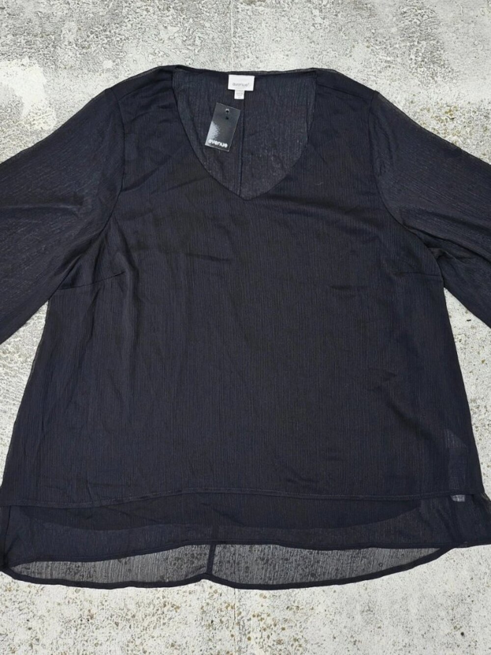 Avenue Women Top Blouse Shirt Black Size 20 Plus NWT - Picture 4 of 10